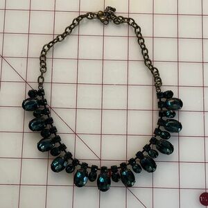 Elegant Teal Blue Statement Necklace